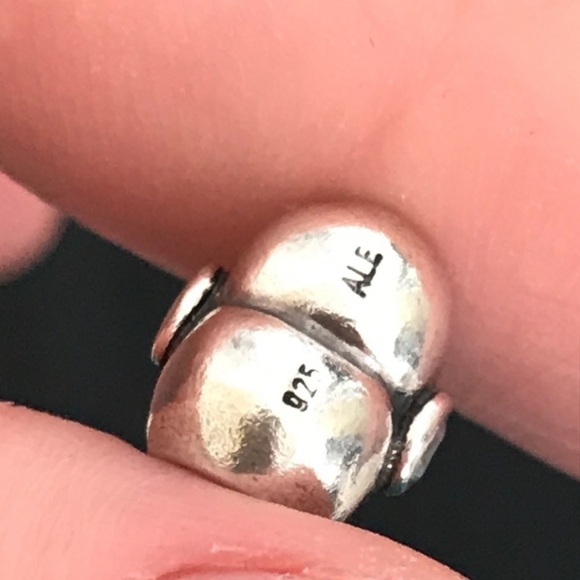 Pandora Clear CZ Puffy Heart Bead Retired Charm - Picture 3 of 3